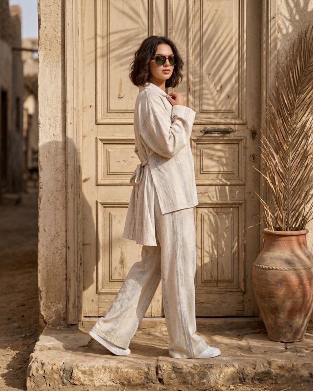 The Breeze Set (Striped Linen)
