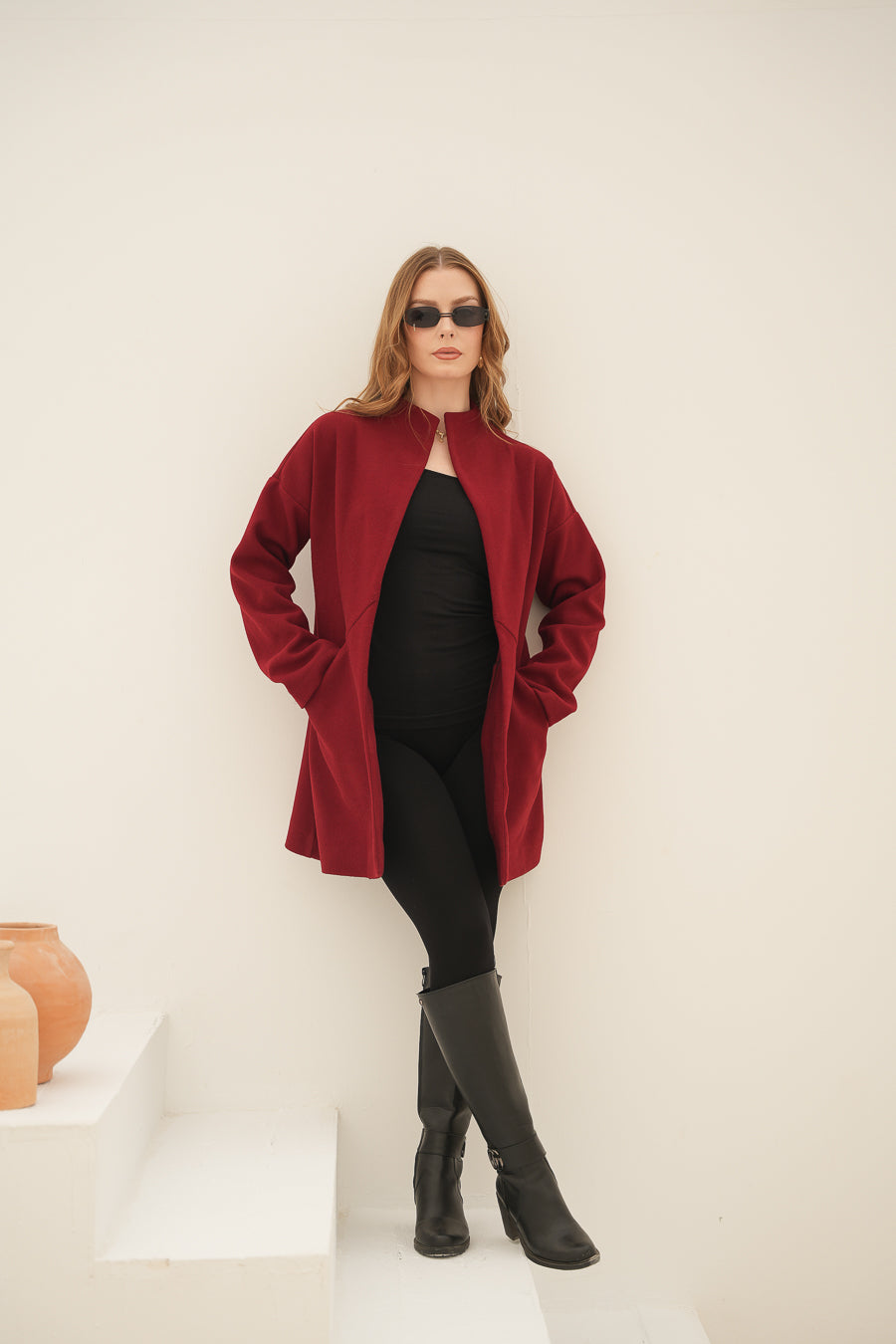 The Ruby Coat (Wool/Felt Blend)