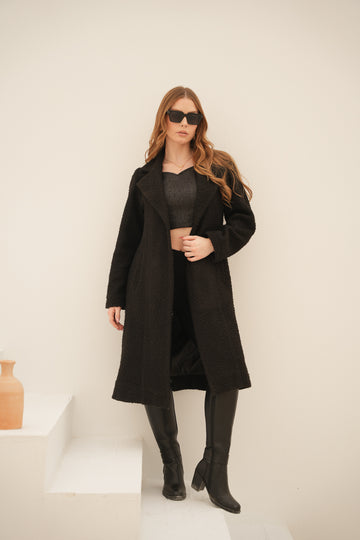 The Cozy Luxe Coat (Bouclé Fabric)