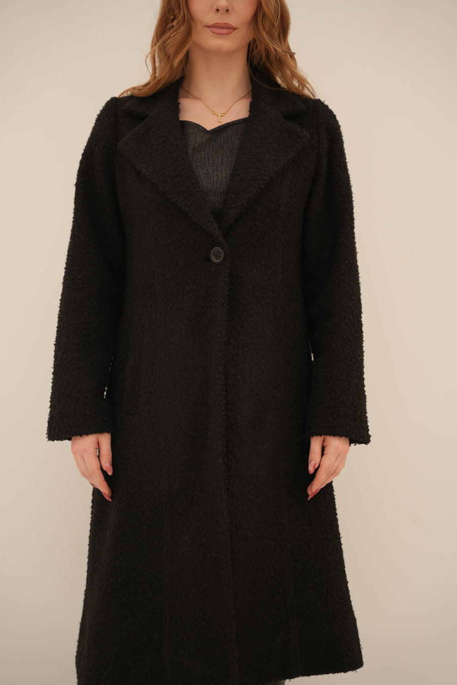 The Cozy Luxe Coat (Bouclé Fabric)
