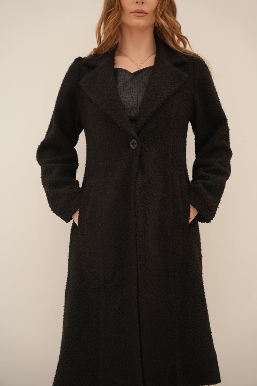 The Cozy Luxe Coat (Bouclé Fabric)